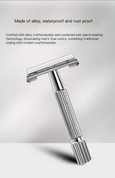 Vintage Styled Manual Safety Razor for Effortless Grooming